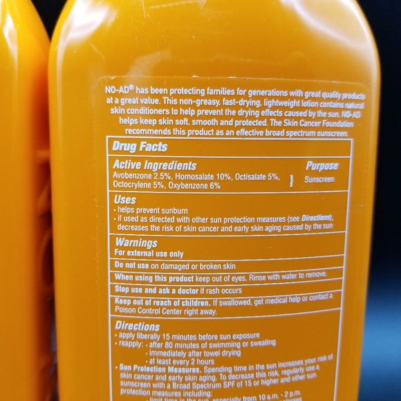 (2) NO-AD Suncare 50 SPF Sport Sunscreen Lotion - Picture 3 of 7